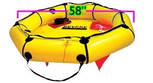 revere 2 man coastal life raft