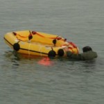life raft ready for a boarder