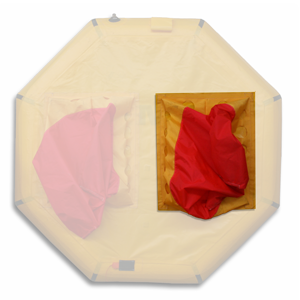 masked image of life raft ballast bag